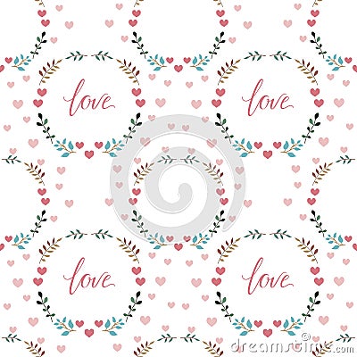 Seamless love pattern Stock Photo