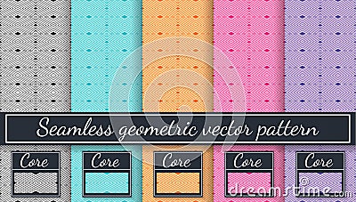 Seamless lozenge vector pattern. Abstract geometric pattern in multiple colors. Rhombus background. Vector Illustration