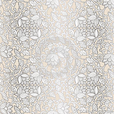 Seamless luxury pattern with flowers. Floral pattern for invitations, cards, print, gift wrap, manufacturing, textile, fabric, cov Vector Illustration