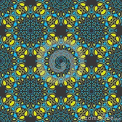 Seamless mandala pattern in moroccan arabic style Vector Illustration