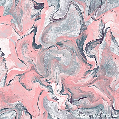 Seamless marble repeat, fluid art tile Cartoon Illustration