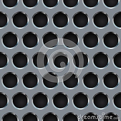 Seamless metal grill Vector Illustration