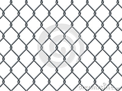 Seamless metal industrial wire pattern on white Vector Illustration