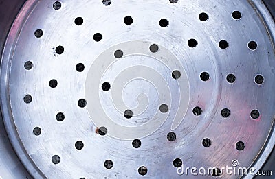 Seamless metal steel grate with holes texture background Stock Photo