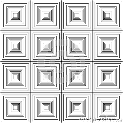 Seamless monochrome abstract square pattern background vector Vector Illustration