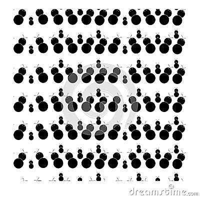 Seamless monochrome pattern with insects, spiders, bugs, ants, black beetles isolated on white background. Vector Illustration
