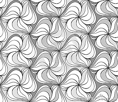 Seamless monochrome pattern 15 Vector Illustration
