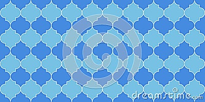 Seamless Moroccan Design Eid Mubarak Islam Background. Seamless Moroccan Mosaic Vector Illustration