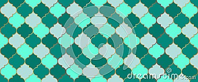 Seamless Moroccan Mosaic Texture. Seamless Moroccan Ornament Turkish Mosque Vector Illustration