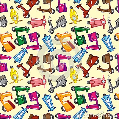 Seamless motorcycle pattern Vector Illustration