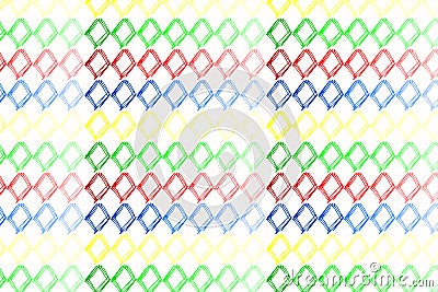 Seamless multi color gradient diamond pattern with white background Stock Photo