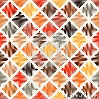 Seamless multicolor rhombus tiles pattern Vector Illustration