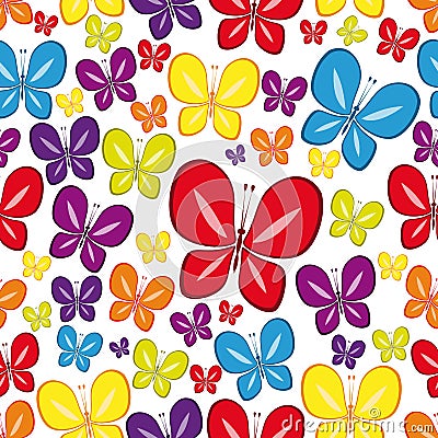 Seamless Multicolor Wallpaper. Vector Illustration