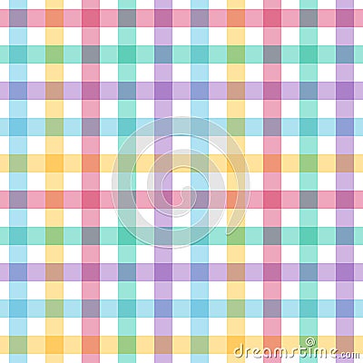 Seamless multicolored checkered pattern. Vector Illustration