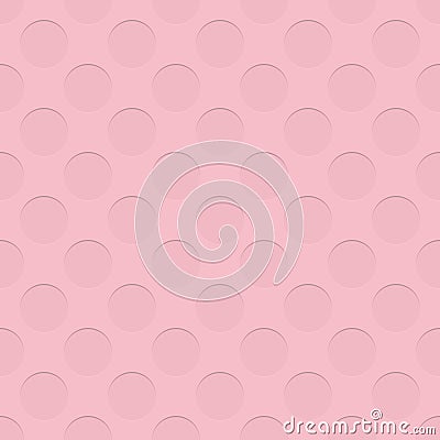 Seamless negative circle pattern texture background - spatial abstract vector design with shadow effect Vector Illustration