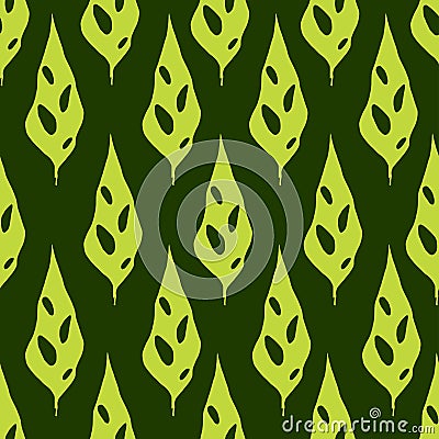 seamless olive green symmetrical repeat pattern, texture, design Vector Illustration