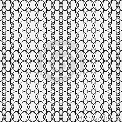 Seamless openwork mesh. Abstract monochrome repeating pattern. Vector Illustration