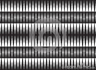 Seamless optical art pattern background vector black and white Vector Illustration