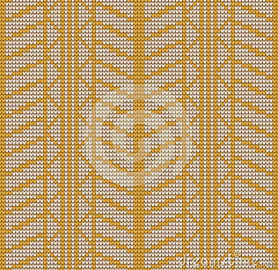 Seamless orange tire track knitting Vector Illustration