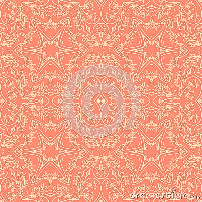 Seamless ornamental pattern background Vector Illustration