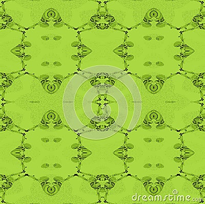 Seamless ornaments in green shades Stock Photo