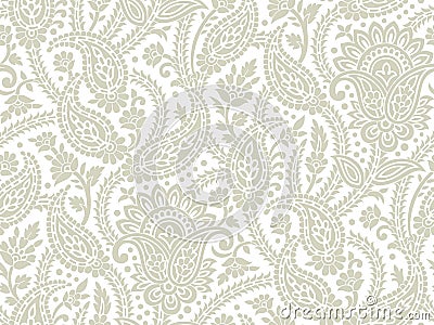 Seamless paisley background Vector Illustration