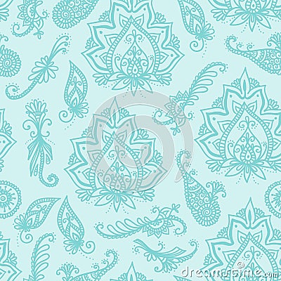 Seamless Paisley indian pattern Vector Illustration