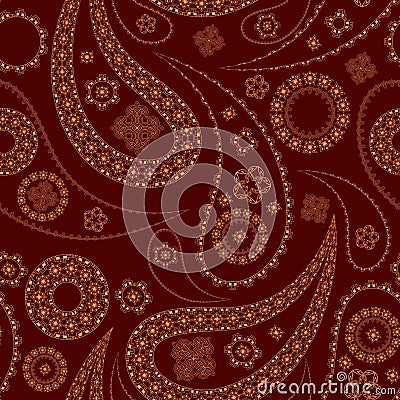 seamless paisley pattern Vector Illustration