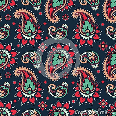 Seamless paisley pattern Vector Illustration