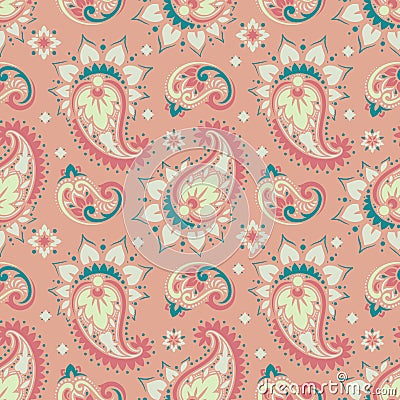 Seamless paisley pattern Vector Illustration