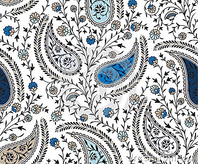 Seamless paisley pattern Vector Illustration