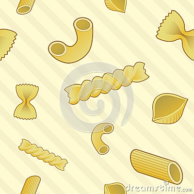 Seamless pasta background Vector Illustration