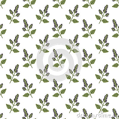 Seamless patchouli pattern Vector Illustration