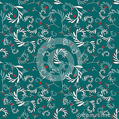 Seamless patterm with floral ornament. Vector Illustration