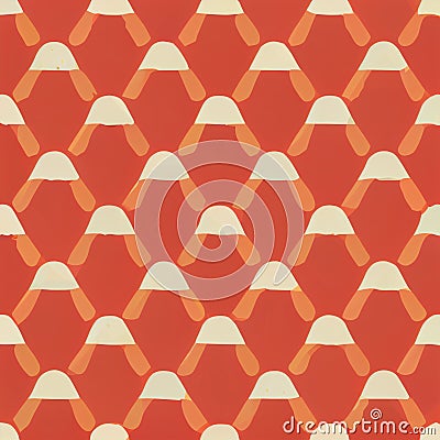 A vintage retro style seamless pattern wallpaper Stock Photo