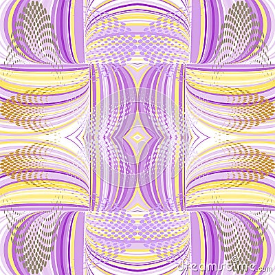 Seamless pattern abstract background with complicated ornament of threads, knots and halftone points.Cn Vector Illustration