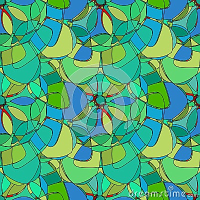 Seamless pattern with abstract broken colorful shapes Vector Illustration