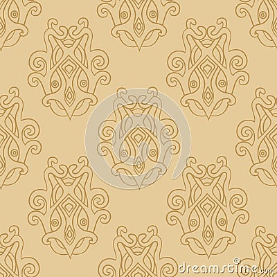 Seamless pattern with abstract ornament. Vector illustration for Vector Illustration
