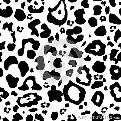Seamless pattern with animal print leopard Vector Illustration