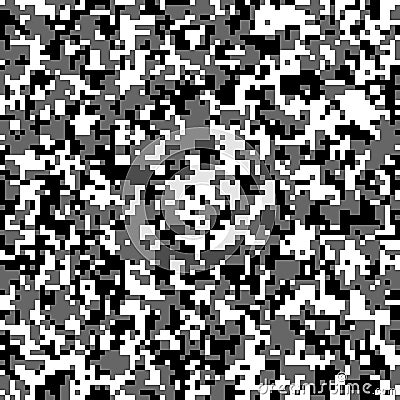 Seamless pattern arctic pixel noise on a light gray snow background Vector Illustration