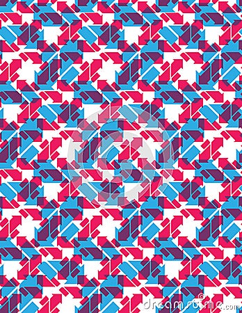 Seamless pattern with arrows, colorful multilayered infinite Vector Illustration