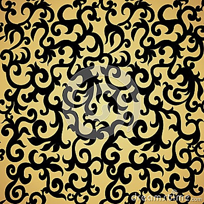 Seamless Pattern Background.Damask Wallpaper. Vector Illustration