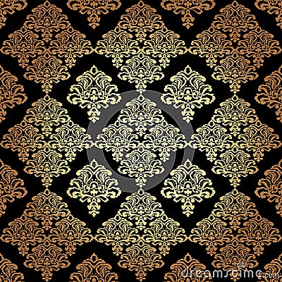 Seamless Pattern Background.Damask Wallpaper. Vector Illustration