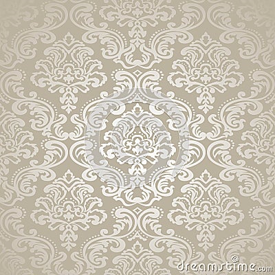 Seamless Pattern Background.Damask Wallpaper. Vector Illustration