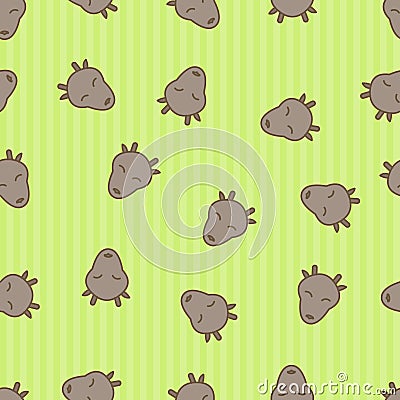 Seamless pattern background deer. Animal sleep. textile for baby. Vector Illustration