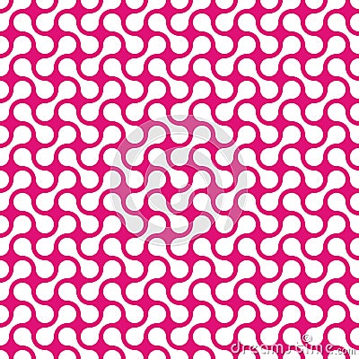 Seamless Pattern Background Metaballs - White Vector Illustration - Isolated On Pink Background Vector Illustration