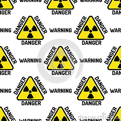 Seamless pattern background nuclear power sign Vector Illustration