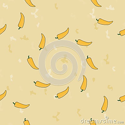 Seamless pattern background vegatables. Pepper vector Vector Illustration