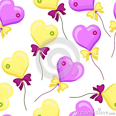 Seamless pattern with balloons-01 Vector Illustration