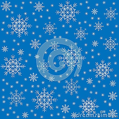 Seamless pattern. Beautiful winter snowflakes. Suitable as packaging for Christmas gifts. Creates a festive mood. Vector Cartoon Illustration